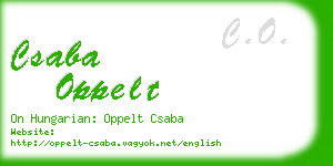 csaba oppelt business card